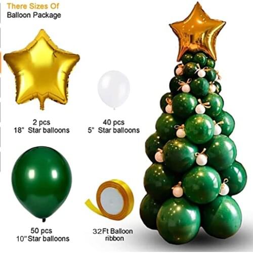 Christmas tree Balloons Garland Arch kit Set With Santa Claus Elk Snowman Cane Christmas Hat Glasses Xmas Party Decoration