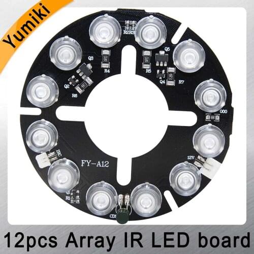 Yumiki 12pcs IR led Laser Infrared board for CCTV cameras night vision (82mm diameter)