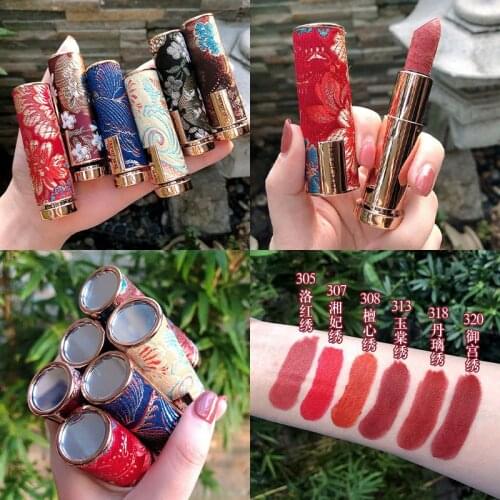 Oriental Classical Beauty Vintage Velvet Lipstick Matte Pigmented Waterproof Lasting Lip Makeup Silky Charming Cosmetic