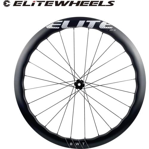 ELITEWHEELS BWT Road Disc Wheelset DT350 Center Lock Gravel Cyclocross Racing Carbon Wheels 45mm Depth 29mm Width Tubeless Rims