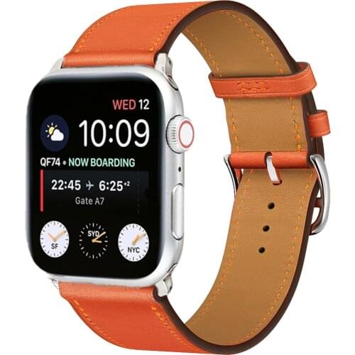 Leather Solo Loop for Apple Watch Band 40mm 44mm Series SE 6 5 Bracelet Strap for iWatch 5 4 3 2 1 Single Tour 38mm 42mm Correa