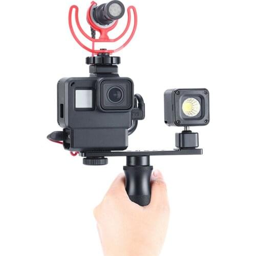 For Phone Camera Tripod ULANZI PT-7 Aluminium Alloy Mini Cold Shoe Bracket Adapter Microphone Extension Rod