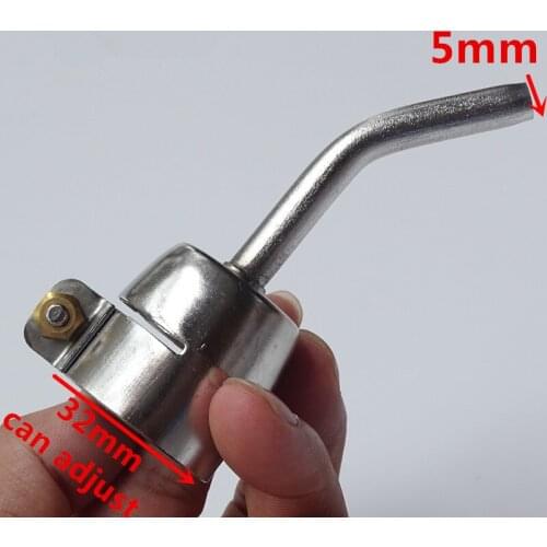 5mm round bended tubular welding tip nozzles for hot air gun plastic welders to fit to triangular speed nozzle for weld