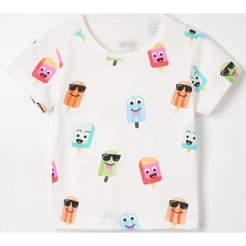 Smile Ice-lolly Summer Boys Tops 100% Combed Cotton Baby Boy Clothes t-shirt Bebe Kids tshirt Short Sleeve Casual Tee Undershirt