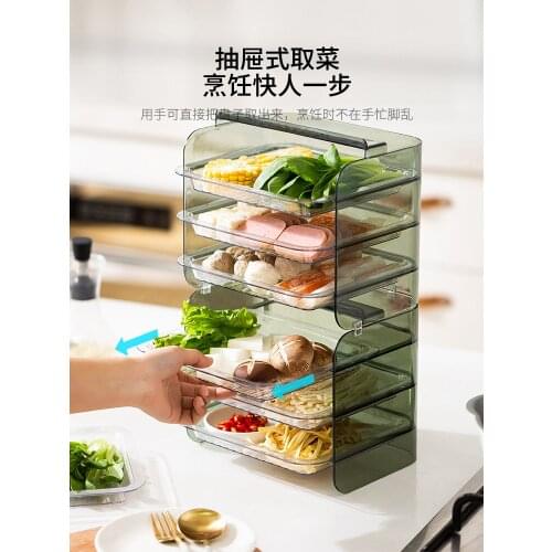 Multi-Layer Hot Pot Food Plate Side Dish Plate Household Kitchen Multi-Function Stacked Dish Tray