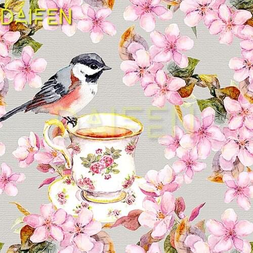 Full Round Diamond mosaic Coffee cup peach Full Square Diamond embroidery Bird coffee 5D DIY Diamond painting Cross stitch bird