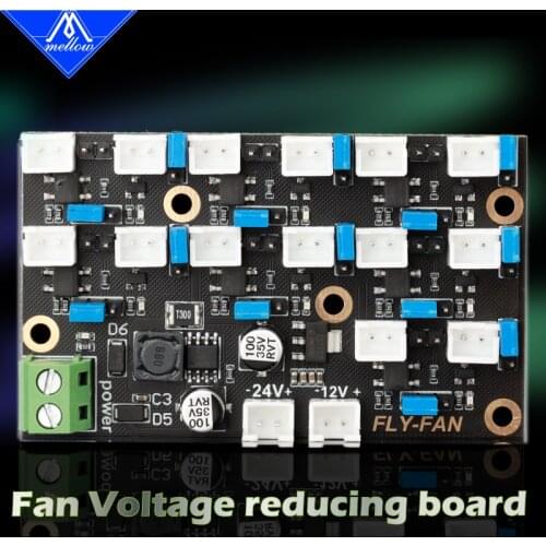 Mellow 3D Printer Dc Fly Fan Voltage Drop Board For 24v To 12v Or 5v, 12v To 5v For Branded Fan Noctua Sunon