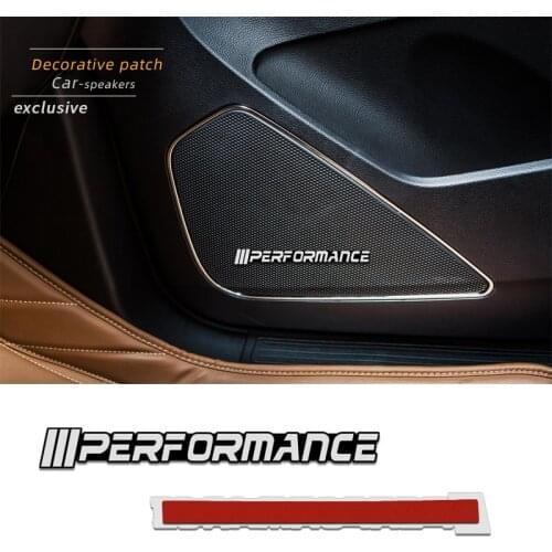 4pcs 3D aluminum speaker stereo speaker badge emblem Sticker for BMW Power Performance M3 M5 X1 X3 X5 X6 E46 E39 E36