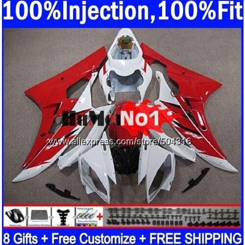 OEMFor YAMAHA YZF R 6 YZF 600 YZF-600 Red White 7MC.14 YZF R6 06-07 600CC YZF600 YZF-R6 2006 2007 YZFR6 06 07 OEM Fairings