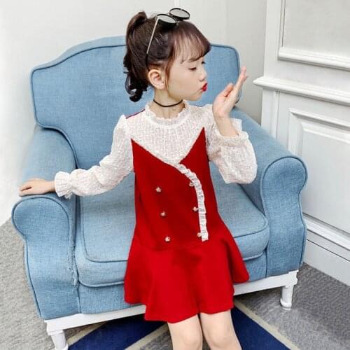 Girls' dresses new autumn clothes girls long-sleeved princess dresses spring autumn childrens western childrens skirts