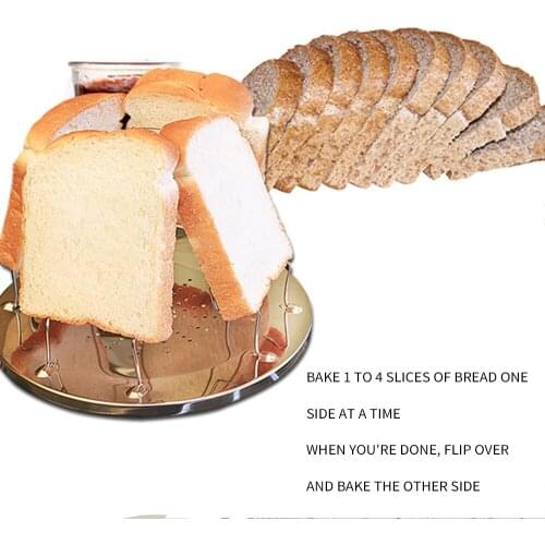 Camping Simple Portable Toaster Rack Stainless Steel Toast Rack Outdoor Toaster Folding Portable Grill Multi-Purpose Stove Grill