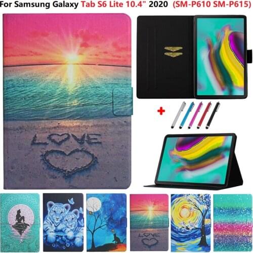 Print Tiger Case for Samsung Galaxy Tab S6 Lite Cover 10.4 SM-P610 SM-P615 Tablet Shell for Samsung Tab S6 Lite Case Funda 2020