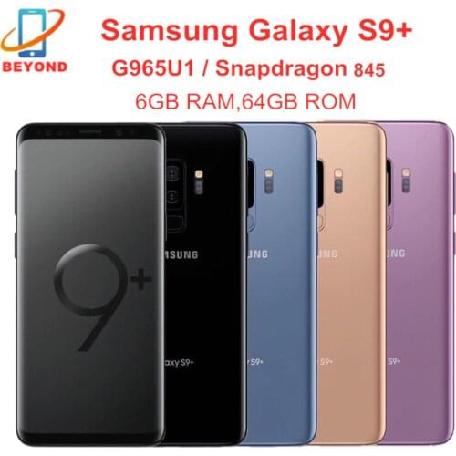 Samsung Galaxy S9+ S9 Plus G965U G965U1 6GB RAM 64GB ROM Octa Core 6.2" NFC Snapdragon 845 Fingerprint Mobile Phone