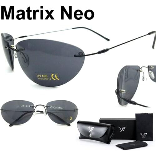 Matrix NEO Morpheus Sunglasses Movie sunglasses men 13.9 g Ultralight Rimless Classic Oval glasses Oculos Gafas De Sol 2018 New