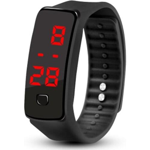 LED Silicone Bracelet Sports Fitness Fashion Silicone Wristband Lightweight Time Display Silicone Watch for Adults and Children
