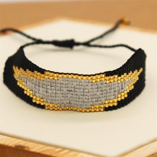Ins new hot sell personality lady jewelry bangles Bohemian women handmade braided miyuki bead bracelets fashion Popular bracelet