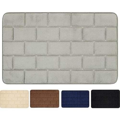 1PCS Memory Foam Bath Mat Non-Slip, Absorbent Bath Rugs Washable Bathroom Carpet Bathroom Bath Carpet