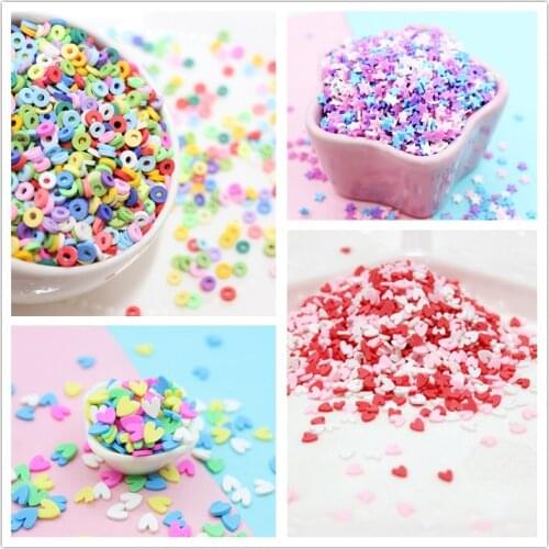 100g/bag Clay Sprinkles Filler DIY Supplies Candy Fake Cake Dessert Mud Decoration Toys Accessories