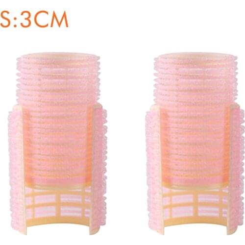 2pcs Hair Rollers Curlers Self Grip Holding Self-Adhesive Sticky Small Self Grip Hair Rollers Salon Curlers For Short Hair