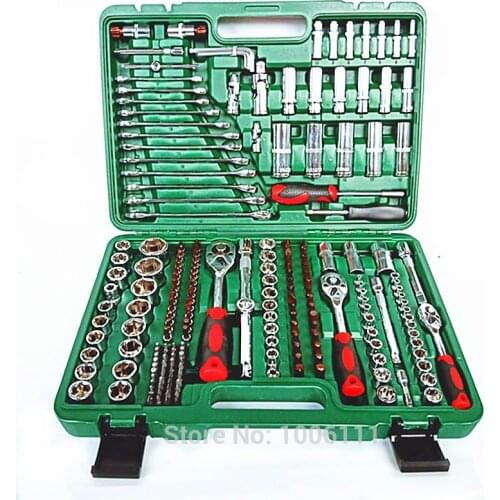 216pcs Automobile Motorcycle Repair Tool Case Precision Ratchet Wrench Sleeve Universal Joint Hardware Tool Kit Auto Tool Box