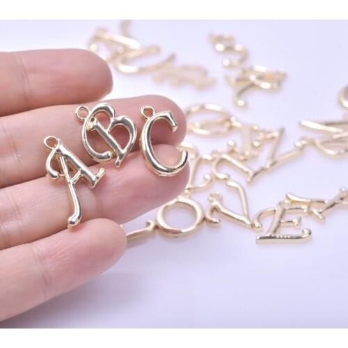 26Pcs Vintage A-Z Letter English Alphabet Charms Initial Letter Pendant Making Bracelet Earrings Jewelry Handmade Accessories