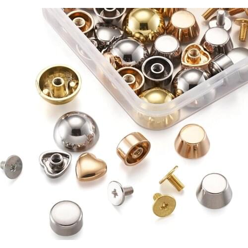 32sets/box Mixed Color Jewelry Box Drawer Handles Cabinet Knobs Accessories Making 7.4x7.2x1.7cm