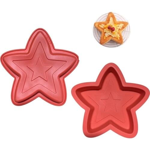 3D Star Shape Silicone Mold Cake Decorating Tools Cupcake Silicone Mold Chocolate Soap DIY Mold Decor Muffin Pan Baking Stencil