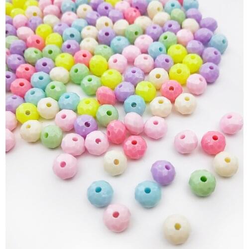 50pcs 8mm Garment Beads Acrylic Loose Bead DIY Handmade Jewelry Bracelets Necklaces Clothing Accessories Decoration