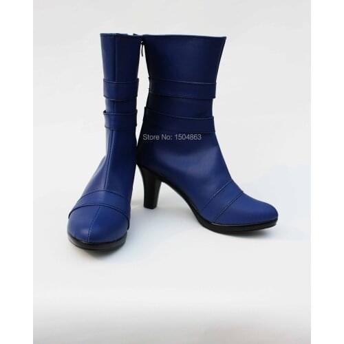 Anime Sailor Moon Tenoh Haruka/Sailor Uranus Cosplay Shoes Blue Boots Custom Made