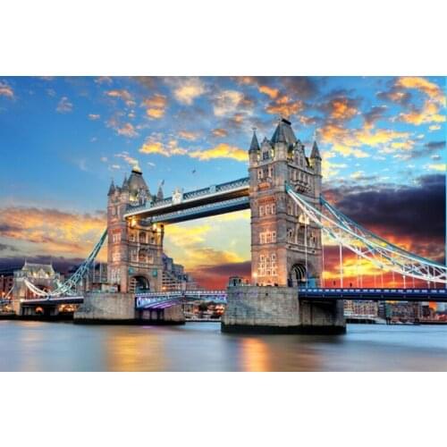 Tower Bridge of London sunset (below) The wooden puzzle 1000 pieces of adult childrens educational toys
