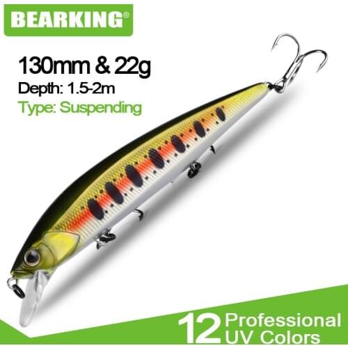 Bearking 13cm 22g Top minnow suspending for fishing hard lures wobblers quality professional baits crankbaits bait popper