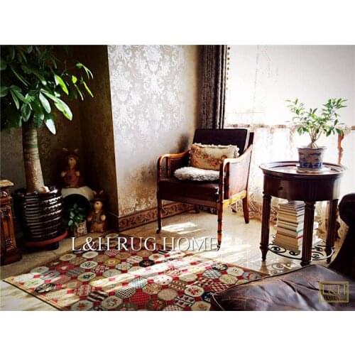 Free Shipping 4'x6' Needlepoint Rugs, Handmade carpet 100% New Zealand Wool, Cross Stitched handmade woolen rug