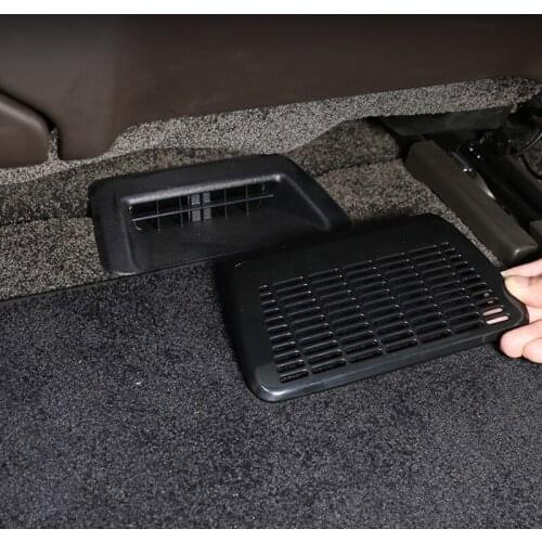 2pcs Car Seat Under Air Outlet Vent Duct Outlet Cover Black ABS For Land Rover Range Rover Vogue 2018-2020 Interior Accessories
