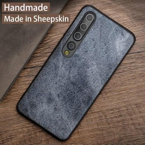 Genuine Leather Phone Case For Xiaomi Mi 10 9 Pro 8 SE Mix 2S Note 10 Pro Luxury Natural Sheep Skin Back Cover Funda Capa