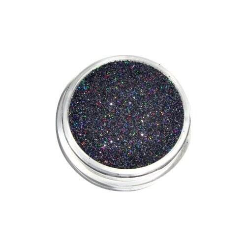 Black Holographic Glitter DIY Nail Powder Dust Fashion Nail Tip Decoration Tools UV Gel Nails, 5g jar. Free shipping