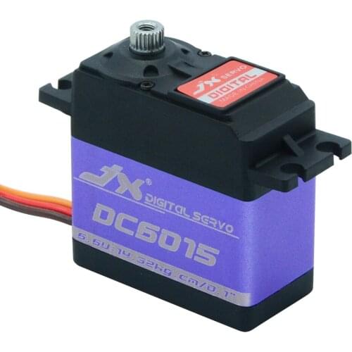 JX DC6015 14.32KG DC Metal Gear High Torque Standard Angle Digital Servo For RC Model Transmitter Radio