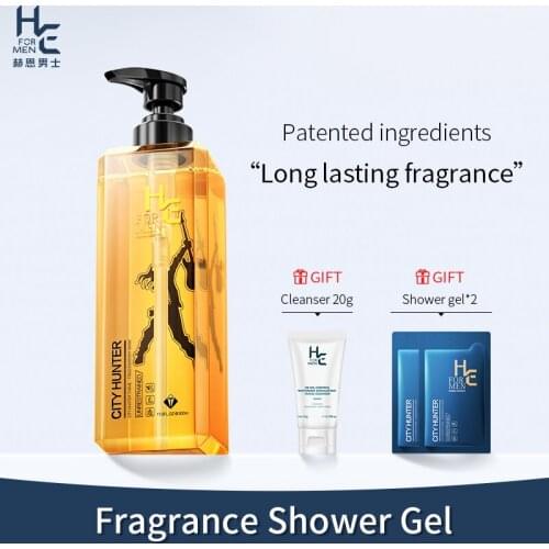 Hearn Mens Perfume Shower Gel 500ml Floral and Fruity Deodorant Long-lasting Fragrance and Dry