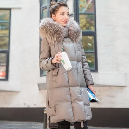 Leather Jacket Women Sheepskin Genuine Leather Jacket Raccoon Fur Collar Hooded Duck Down Coat 2020 Chaqueta Mujer