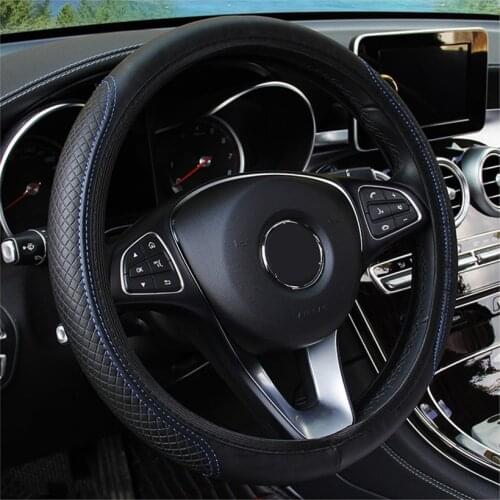 Leather Car Steering Wheel Cover For Land Rover Freelander 2 Discovery 3 4 5 2 Vogue Defender Range Rover A8 A9 Auto Accessories