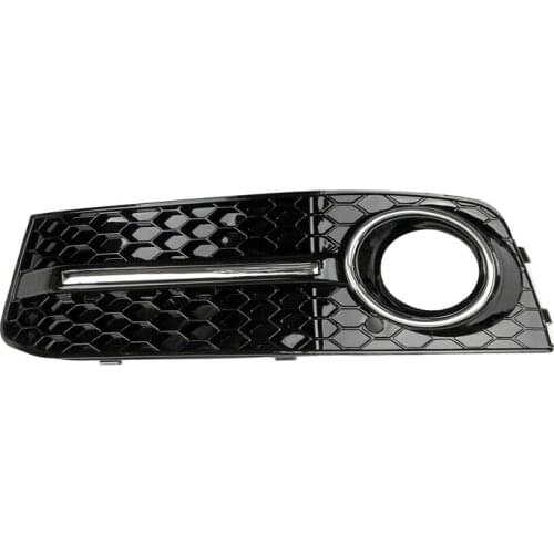 LH Left Front Lower Bumper Fog Light Lamp Cover Grilles Grill Frame for - A4 B8 2008-2012