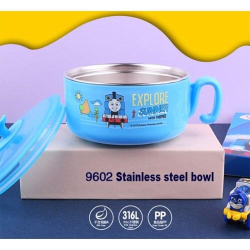 Thomas stainless steel small bowl childrens seal with lid insulation bowl small bowl childrens food container 300ml