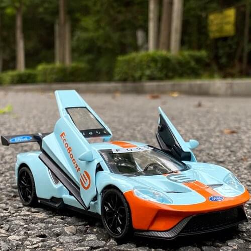 1:32 Ford GT Race Car Alloy Car Model Diecasts & Toy Vehicles 1/32 Car Model with Light & Sound Car Toys for Children