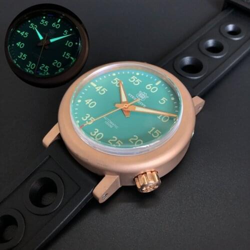 STEELDIVE professional dive wrist watch men,mens automatic watches bronze 1000m waterproof wristwatch C3 luminous diver clock