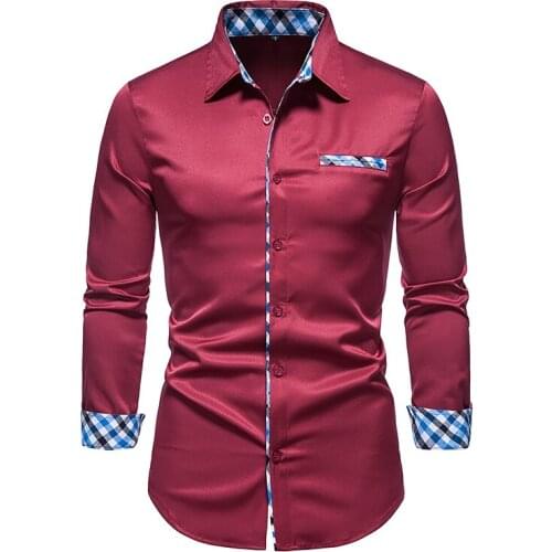 Mens shirts Camisa Masculina Long Sleeve Shirt Men Korean Slim Design Formal Casual Male Dress Shirt Size Plus Size