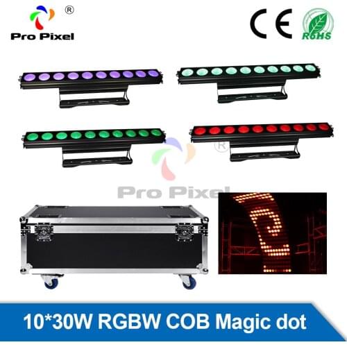 Wall Washer Led Bar Light 10 Dot 30W Led COB 4pcs Flight case Dj Light Dmx Individual Control Stage Light For Landscape