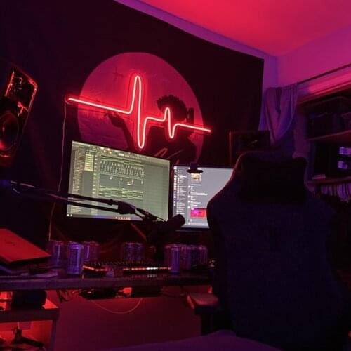 Custom Neon Sign Pulse Neon Sign LED Art Neon Light For Home Rome Decor Neon Ins Wall Signs Bright Sign Birthday Gift