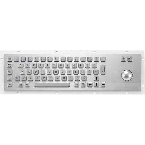 New Stainless Steel Metal Keyboards Waterproof and Dustproof 66 key Keyboards HS-PC-D