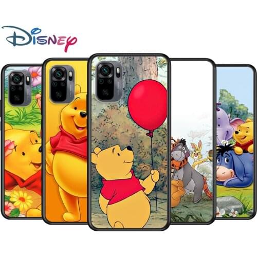 Pooh Bear Cute for Xiaomi Redmi Note 10 10S 9 9T 9S 9Pro Max 8T 8Pro 8 7 6 5 Pro 5A 4X 4 Soft Black Phone Case