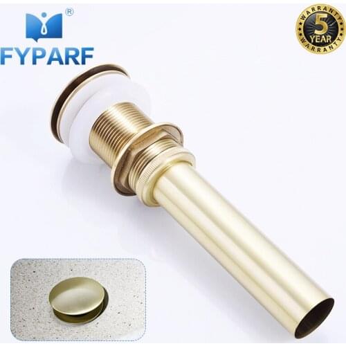 FYPARF Sink Stopper Bathroom Basin Waste Pop Up Drain Vanity Vessel Sink Drain Brass Sink Plug Without Overflow Bathroom Product
