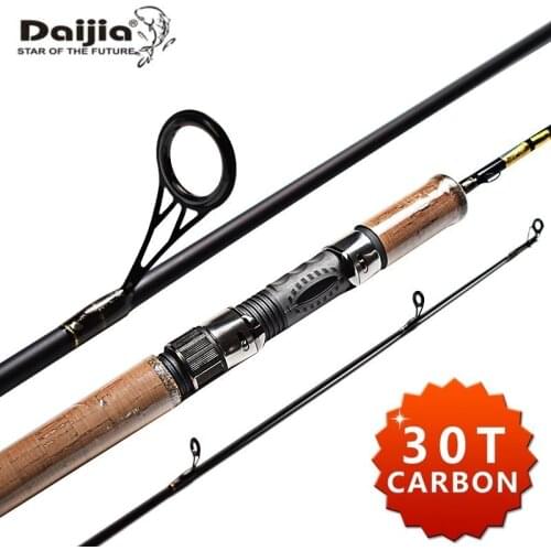 Daijia 3 Section Spinning Fishing Rod Spinning 2.1m 2.4m 2.7m 3m 30T High Modulus Graphite Carbon Saltwater Sea Bass Spinnig Rod